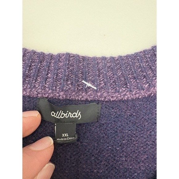 NEW! Men's Allbirds The Jumper Purple Sweater Pullover 100% Merino Wool 130$ XL - Picture 3 of 6